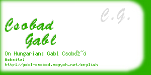 csobad gabl business card